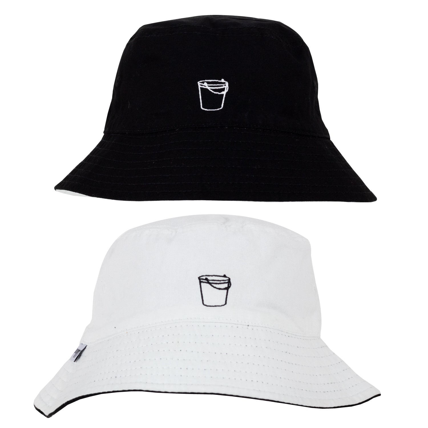 Bucket Hat Black White Reversible M/L 58cm – Ukes